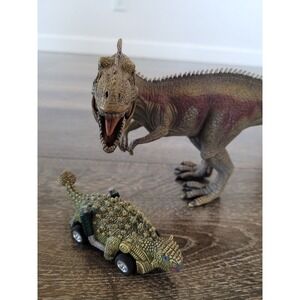 Dinosaur‎ Toys Ceratosaurus Ankylosaurus Car Vehicle Figure Lot #1